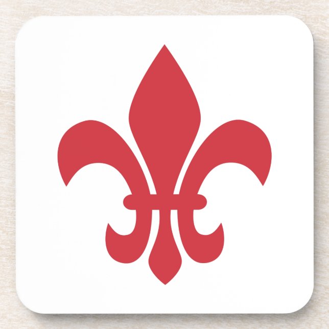 Porta-copo Fleur de Lys Vermelha (Frente)