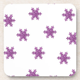 Porta-copo Floco de neve brilhante rosa