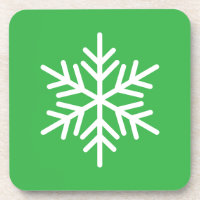 Floco Nórdico Branco Festivo Floco de Neve Verde B