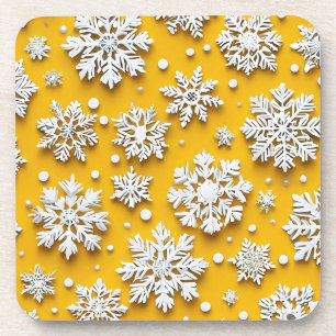 Porta-copo flocos de neve 3d