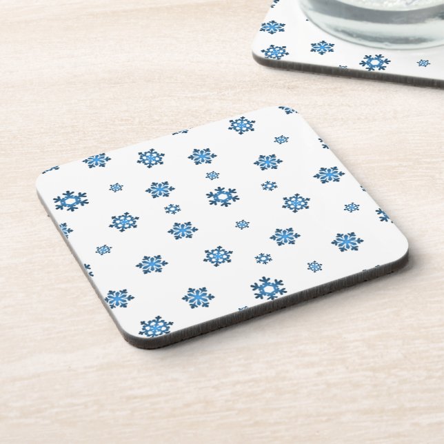 Porta-copo Flocos de neve (Azul e Preto) (Left Side)