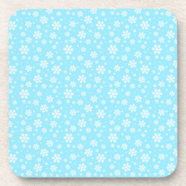 Porta-copo Flocos de Neve Brancos em Padrão de Inverno Azul C