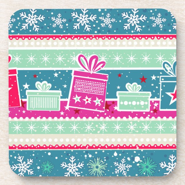 Porta-copo Flocos de neve personalizados e presentes (Frente)