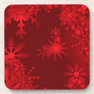 Porta-copo Flocos de neve vermelhos