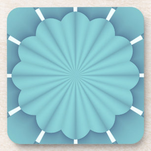 Porta-copo Flor Abstrata Metálica Azul