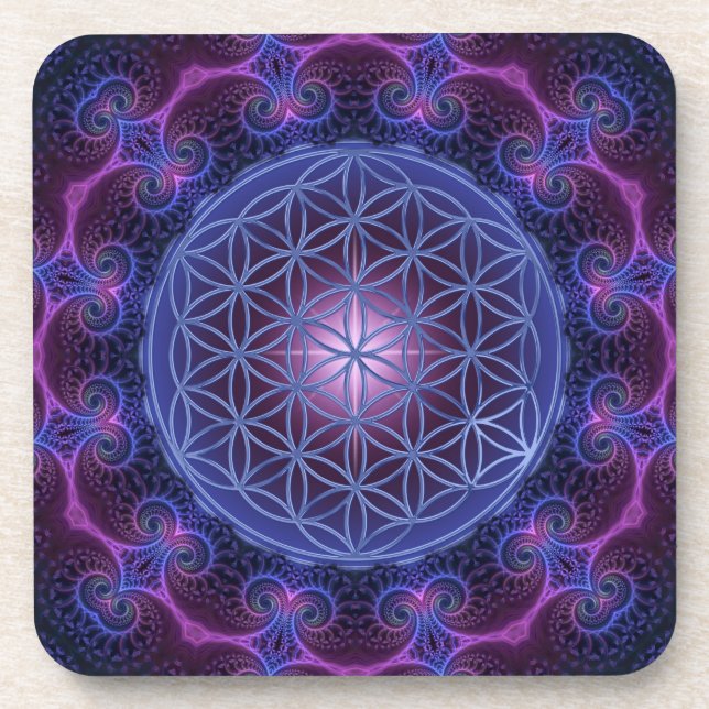 Porta-copo FLOR DA Praça LIFE/Blume des Lebens Mandala II (Frente)