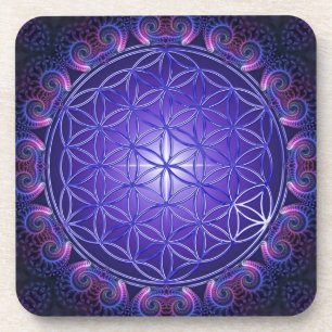 Porta-copo FLOR DA VIDA / Blume des Lebens Mandala I Square