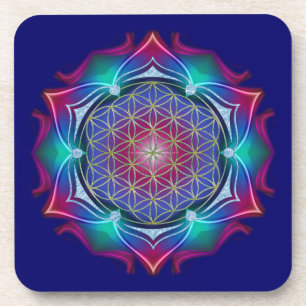Porta-copo FLOR DA VIDA / Blume des Lebens - Mandala IV