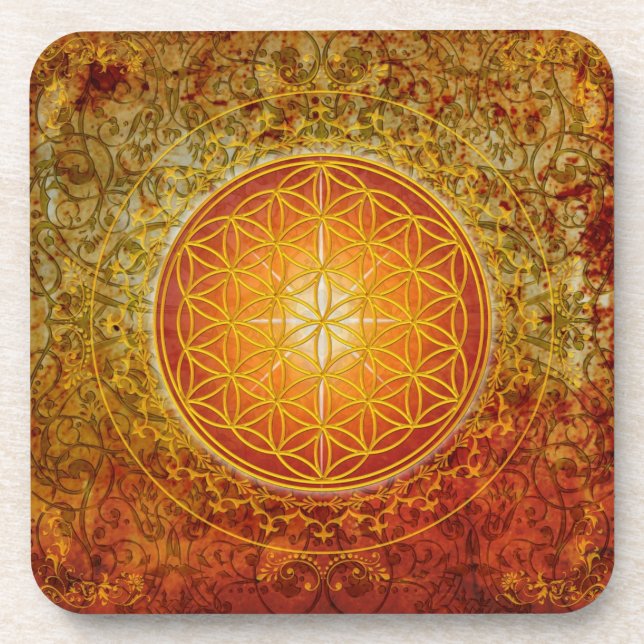 Porta-copo Flor da Vida - Ornamento III (Frente)