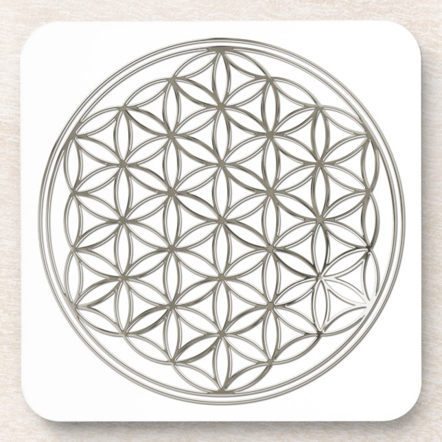 Porta-copo FLOR DA VIDA - prata (Frente)