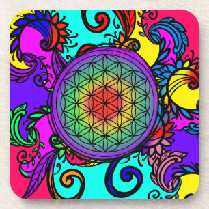 Porta-copo Flor da vida zen Chakra