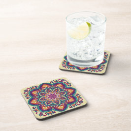 Porta-copo Flor de Arte Folclórica Boho
