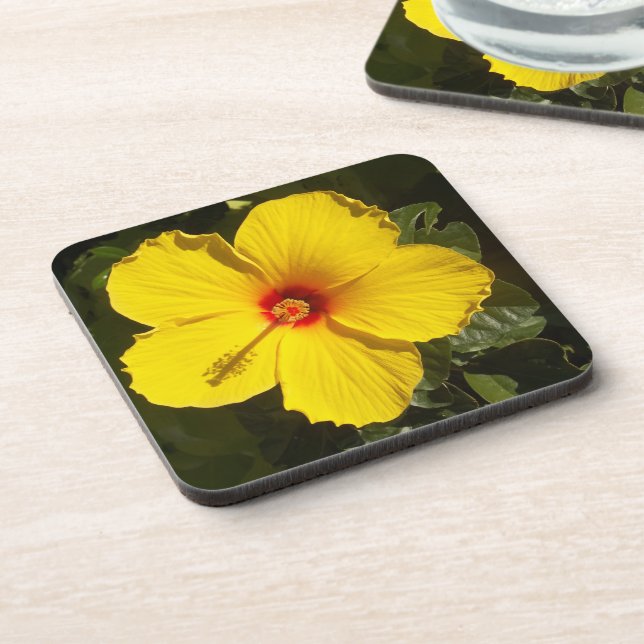 Porta-copo Flor de Hibiscus Amarelo (Left Side)