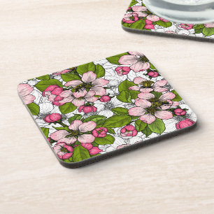Porta-copo Flor de maçã em branco