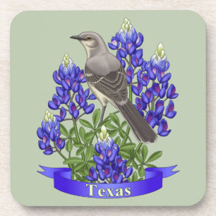 Porta-copo Flor de Mockingbird e Bluebonnet, estado do Texas