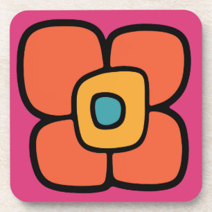 Porta-copo Flor de Primavera Retrô