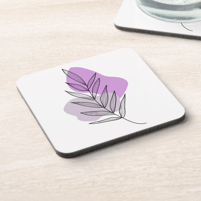 Porta-copo Flor de roxo boêmio (Left Side)