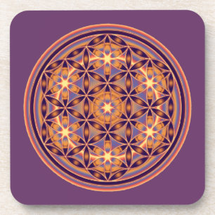 Porta-copo Flor De Vida - Estilo De Botão 02