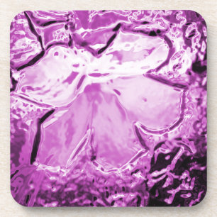 Porta-copo Flor de vidro Roxo