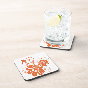 Porta-copo Flor Laranja