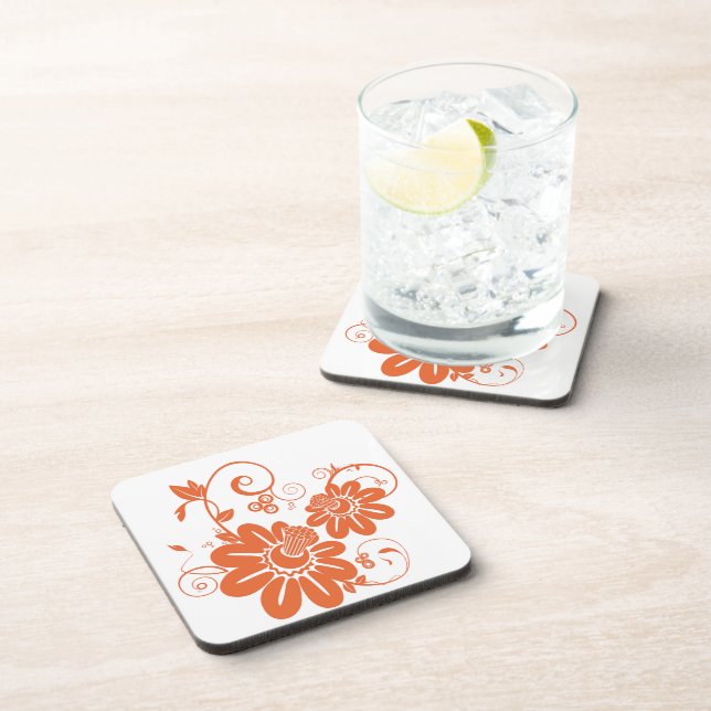 Porta-copo Flor Laranja (Lado Direito)