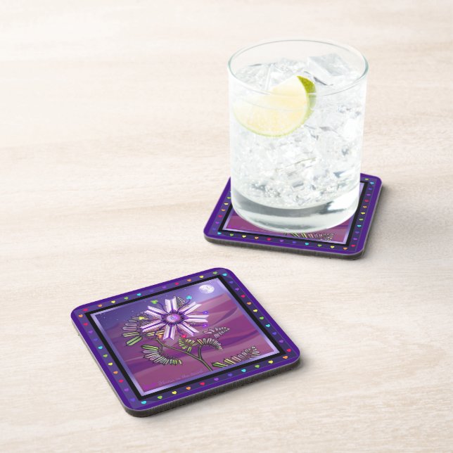 Porta-copo Flor na Coaster das Bebidas do Deserto (Lado Direito)