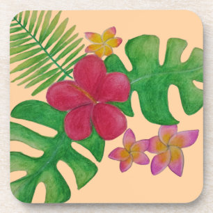 Porta-copo Flor tropical
