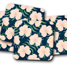 Flor Tropical Plumeria | Conjunto de Portas copos 