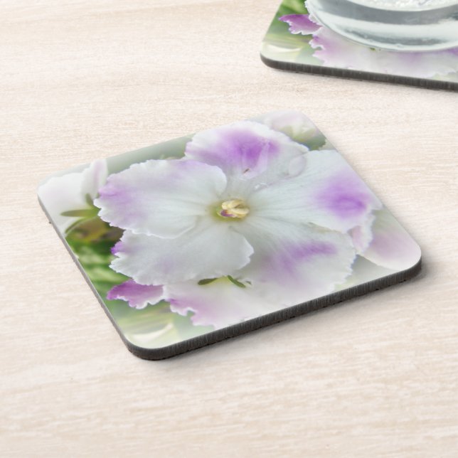 Porta-copo Flor violeta africana (Left Side)