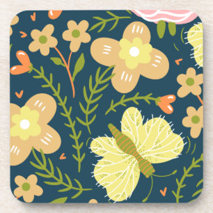 Porta-copo Floral, Borboleta E Sem Glamor Elegante