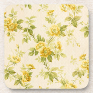 Porta-copo Floral de Ouro Amarelo Bonito