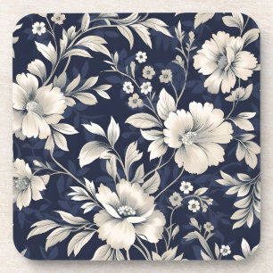 Porta-copo Floral em Azul