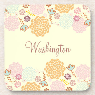 Porta-copo Floral moderno extravagante feminino personalizado