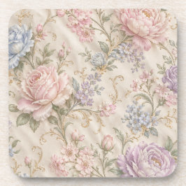 Porta-copo Floral Rosa Peônia Rosa Chic Desgastado Vintage