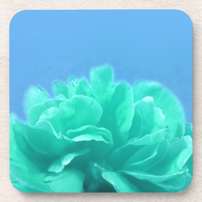 Porta-copo Floral Verde Azul Colorida (Frente)