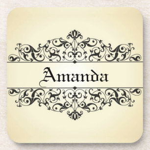 Porta-copo Floral Vintage Personalizado