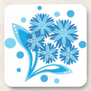 Porta-copo Flores azuis originais