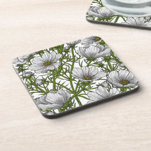 Porta-copo Flores brancas do cosmos