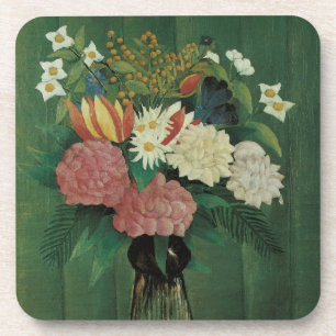 Porta-copo Flores com Hera de Henri Rousseau, Floral Vintage