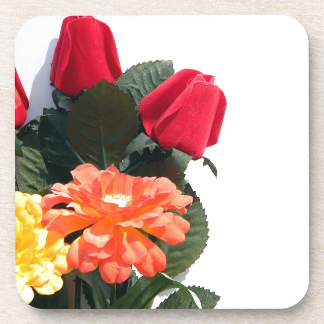 Porta-copo Flores com várias cores (Frente)
