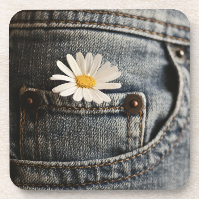 Porta-copo Flores | Daisy in Jeans Pocket (Frente)