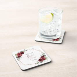 Porta-copo Flores de Borgonha, Flores Vermelhas, Chá de panel