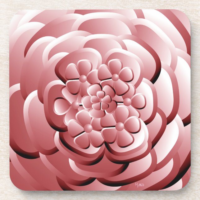 Porta-copo Flores de Cromo - Coaster das Bebidas Rubescentes (Frente)