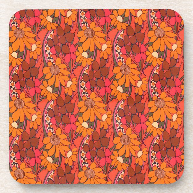Porta-copo Flores de Groovy de Queda (Frente)