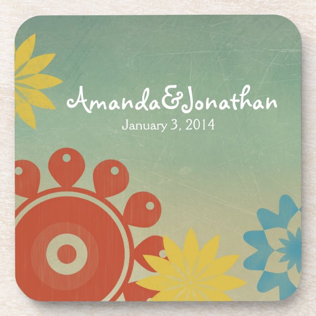 Porta-copo Flores de Hippie Retroativo (Frente)