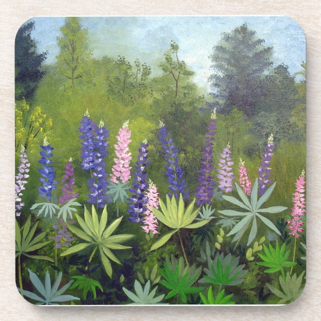 Porta-copo Flores do Lupine de Maine (Frente)