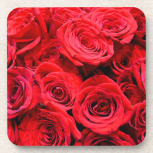 Porta-copo Flores florais vermelhas Elegante Jardim Rosa verm