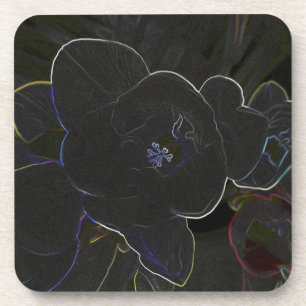 Porta-copo flores freesia esboçadas