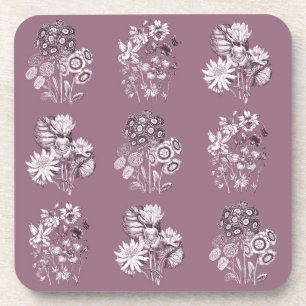 Porta-copo Flores monocromáticas em massa