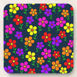 Porta-copo Flores Multicoloridas Padrão Floral